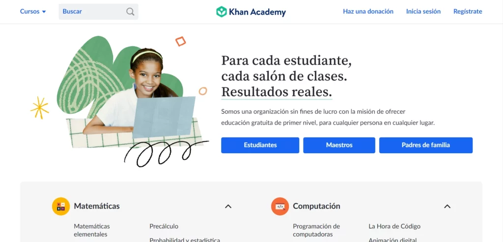 Khan Academy plataforma de cursos online 