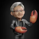 NVIDIA NemoClaw illustration showing Jensen Huang character holding a claw representing the enterprise version of OpenClaw